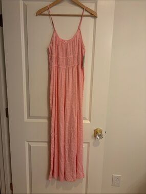 Abound Pink Floral Spaghetti Strap Maxi Dress
